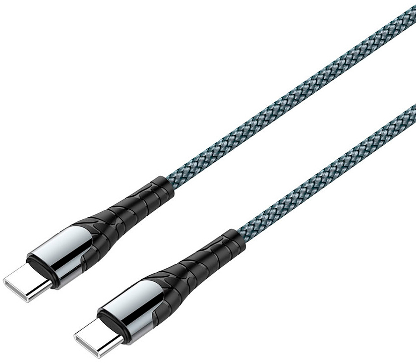 Кабель ColorWay USB Type-C to Type-C 2.0m PD Fast Charging 65W 3A grey (CW-CBPDCC039-GR) в интернет-магазине, главное фото