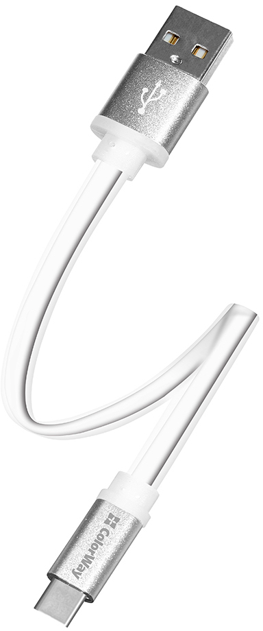 Кабель ColorWay USB 2.0 AM to Type-C 0.25m white (CW-CBUC001-WH) в інтернет-магазині, головне фото