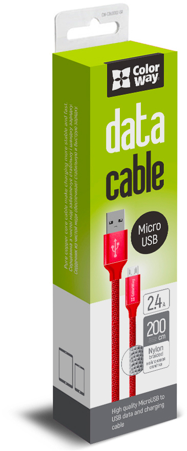 продаємо ColorWay USB 2.0 AM to Micro 5P 2.0m red (CW-CBUM009-RD) в Україні - фото 4