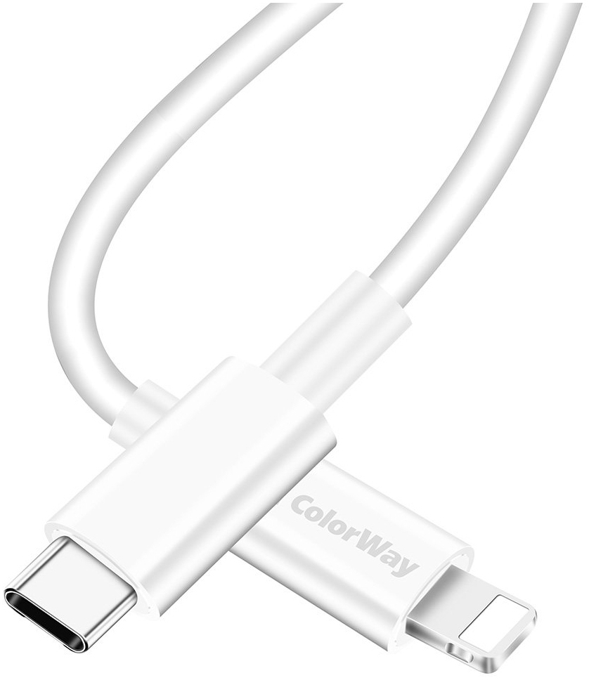 продаємо ColorWay USB Type-C to Lightning 1.0m 3A white (CW-CBPDCL032-WH) в Україні - фото 4