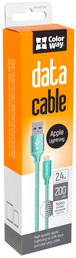 продаємо ColorWay USB 2.0 AM to Lightning 2.0m mint (CW-CBUL007-MT) в Україні - фото 4