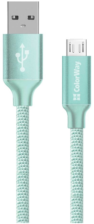 ColorWay USB 2.0 AM to Micro 5P 2.0m mint (CW-CBUM009-MT)