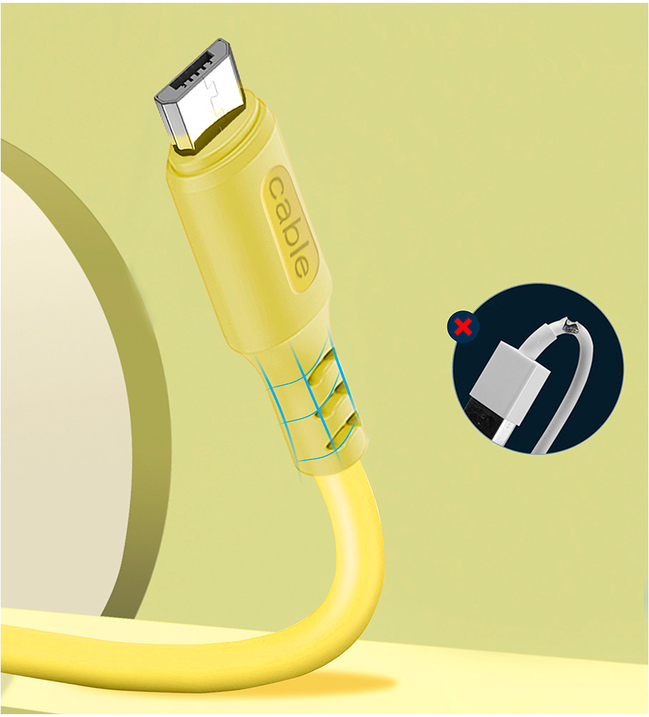 в продаже Кабель ColorWay USB 2.0 AM to Micro 5P 1.0m soft silicone yellow (CW-CBUM043-Y) - фото 3