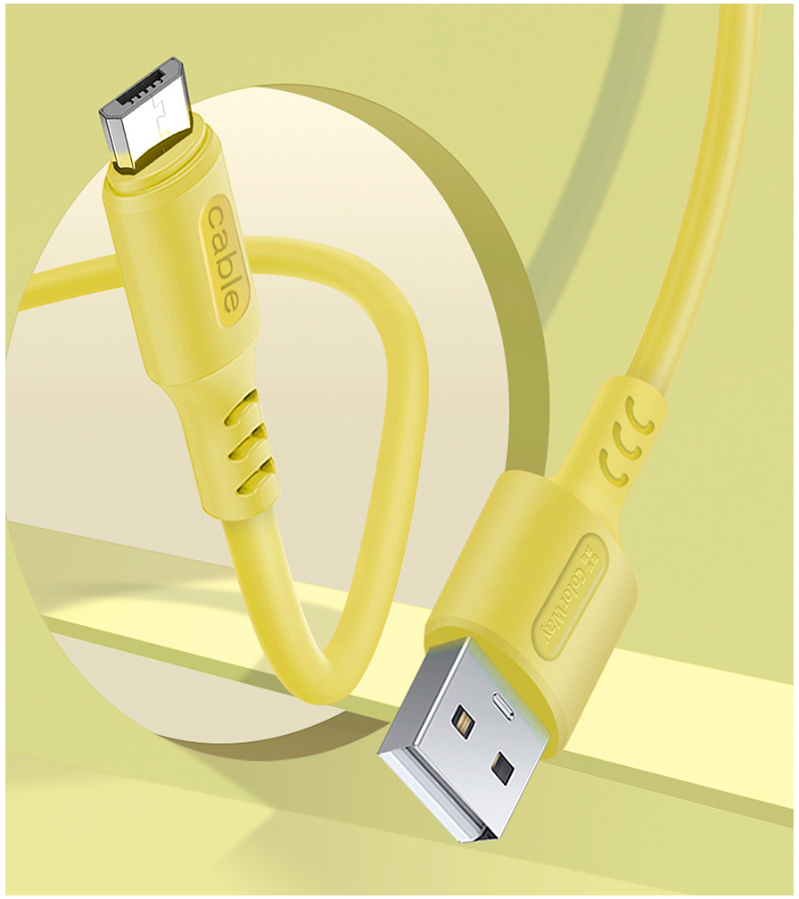 Кабель ColorWay USB 2.0 AM to Micro 5P 1.0m soft silicone yellow (CW-CBUM043-Y) отзывы - изображения 5