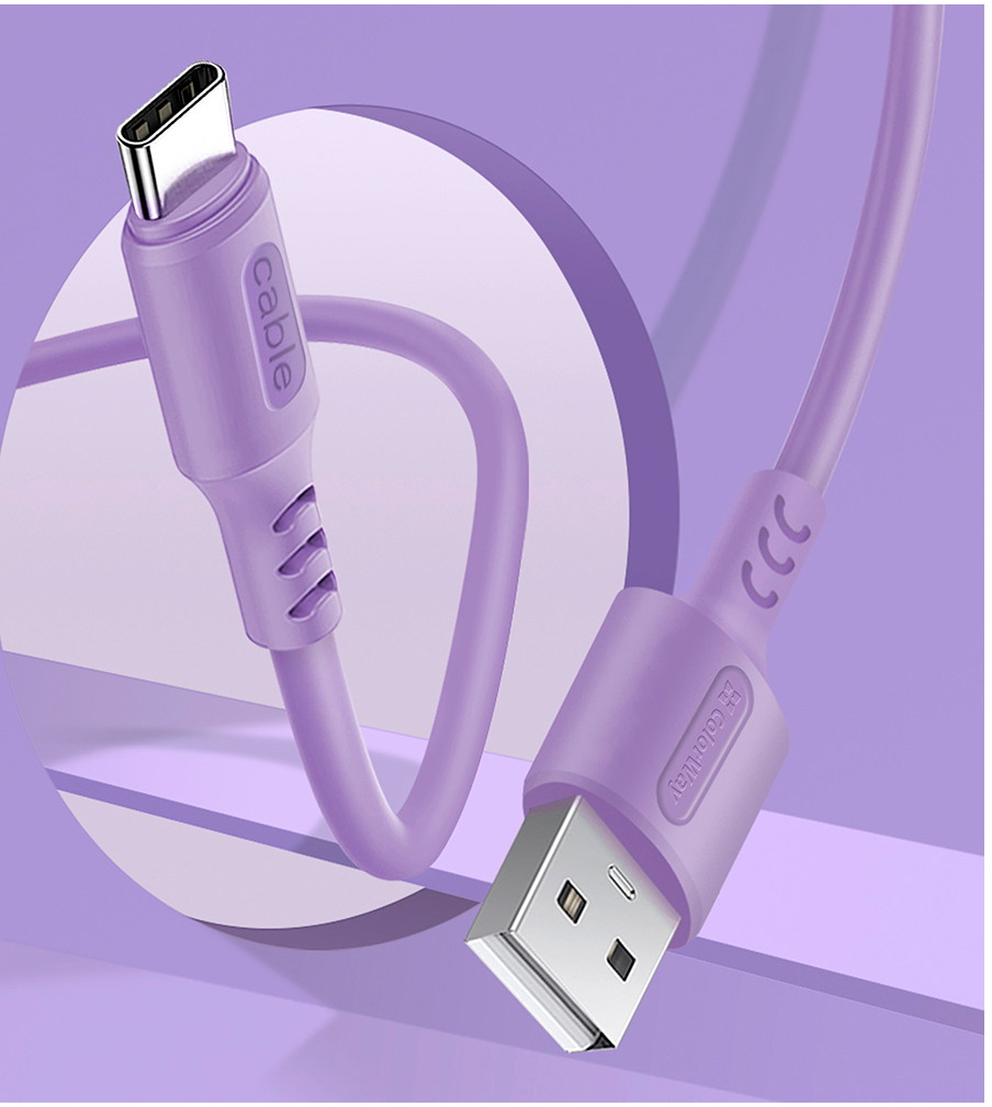 Кабель ColorWay USB 2.0 AM to Micro 5P 1.0m soft silicone violet (CW-CBUM044-PU) отзывы - изображения 5