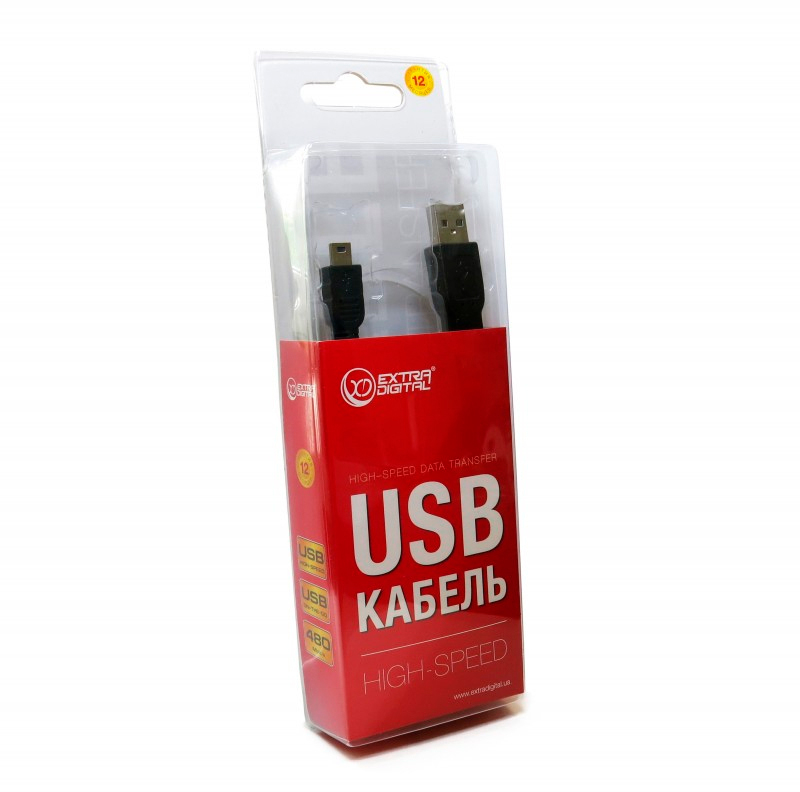 Кабель Extradigital USB 2.0 AM to Mini 5P 0.5m (KBU1627) отзывы - изображения 5