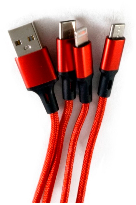 Кабель Extradigital USB 2.0 AM to Lightning + Micro 5P + Type-C (KBU1750) цена 224 грн - фотография 2