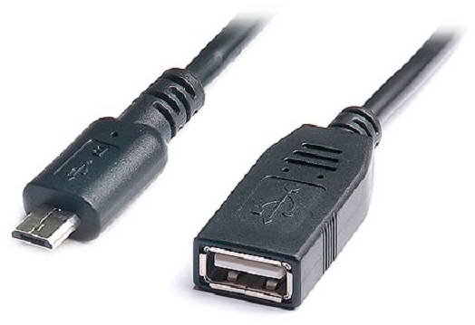 Дата кабель OTG Real-El OTG USB 2.0 AF to Micro 5P 0.1m (EL123500014)