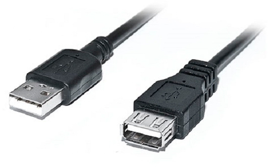 Кабель Real-El USB 2.0 AM/AF 2.0m Pro black (EL123500028)