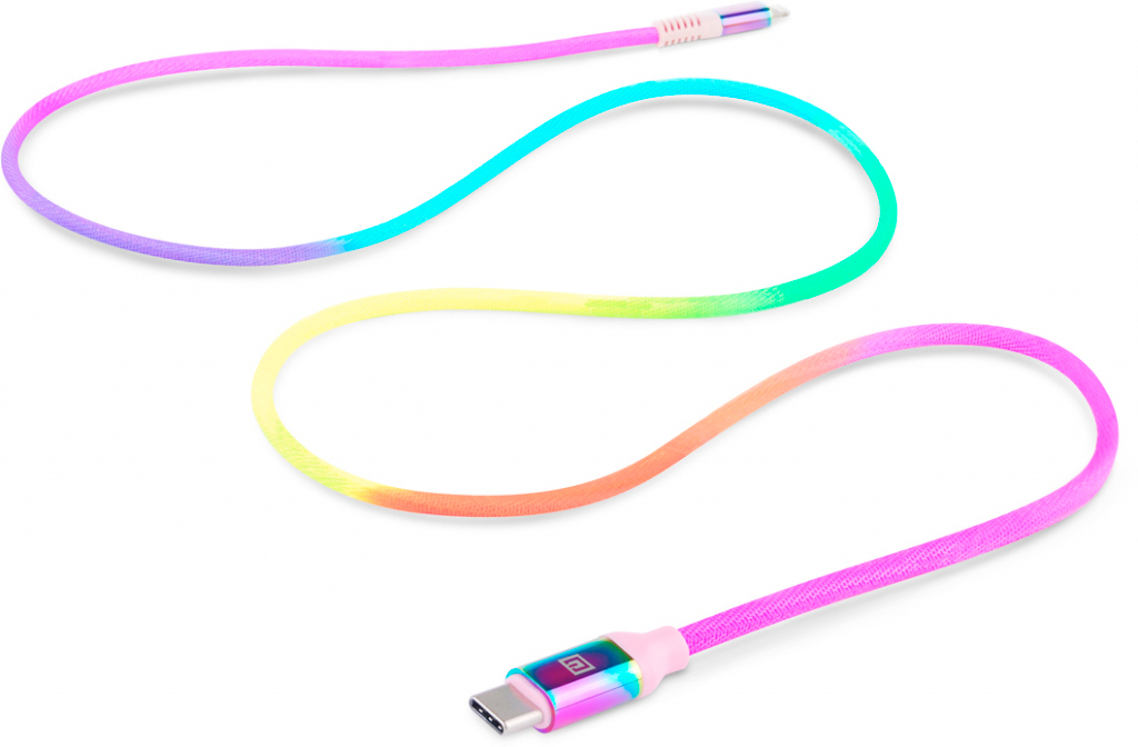 Кабель Real-El USB Type-C to Lightning 1.0m MFI Rainbow (EL123500054) ціна 0 грн - фотографія 2