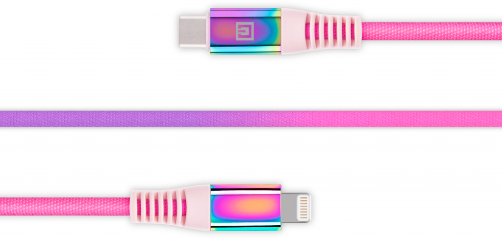 продаємо Real-El USB Type-C to Lightning 1.0m MFI Rainbow (EL123500054) в Україні - фото 4