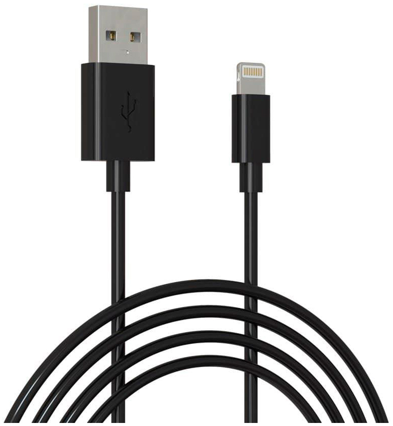 в продажу Кабель Grand-X USB 2.0 AM to Lightning 1.0m Cu, 2.1А, Black (PL01B) - фото 3