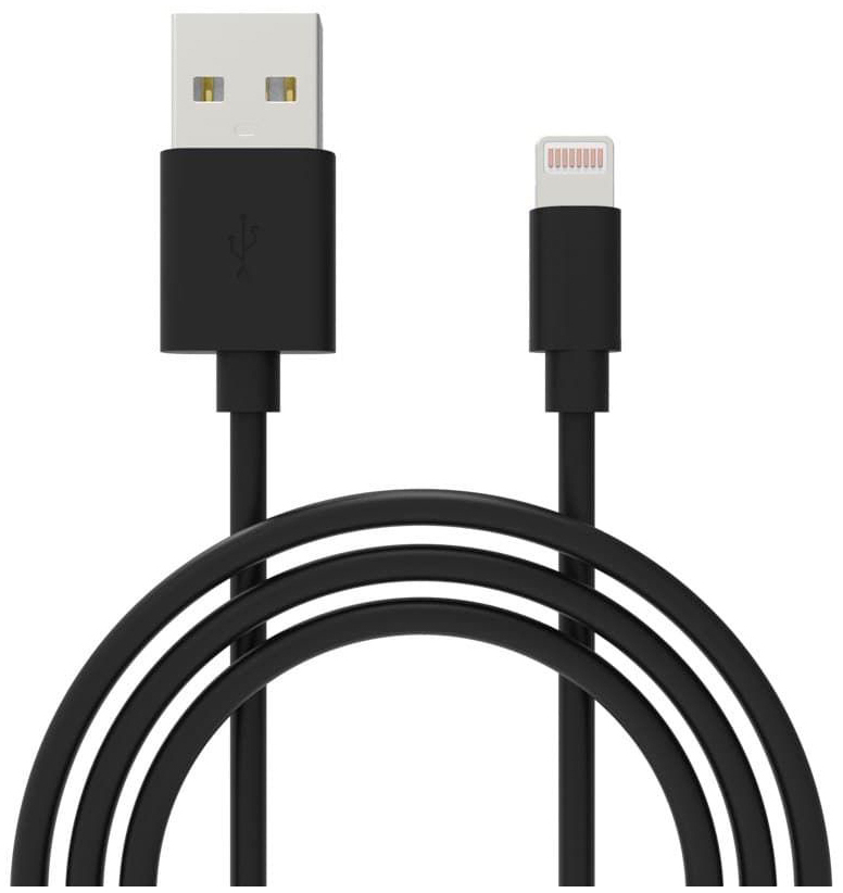 Grand-X USB 2.0 AM to Lightning 1.0m Cu, 2.1А, Black (PL01B)