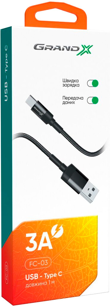продаём Grand-X USB 2.0 AM to Type-C 1.0m (FC-03) в Украине - фото 4
