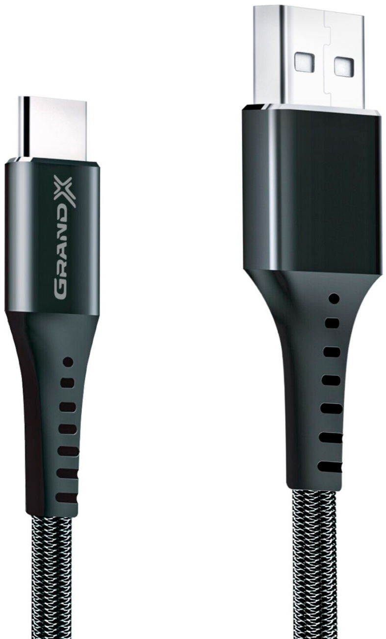 в продажу Кабель Grand-X USB 2.0 AM to Type-C 1.2m Black (FC-12B) - фото 3