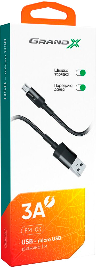 продаём Grand-X USB 2.0 AM to Micro 5P 1.0m (FM-03) в Украине - фото 4