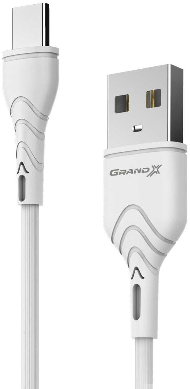 Кабель Grand-X USB 2.0 AM to Type-C 1.0m White (PC-03W)