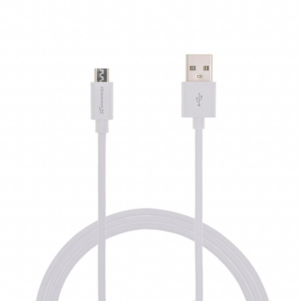 Grand-X USB 2.0 AM to Micro 5P 2.5m white (PM025W)