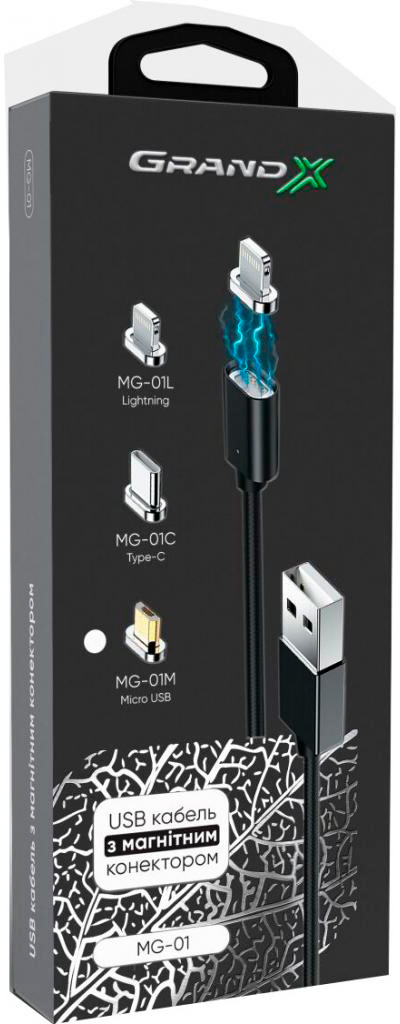 Кабель Grand-X USB 2.0 AM to Type-C 1.0m Magnet (MG-01C) инструкция - изображение 6