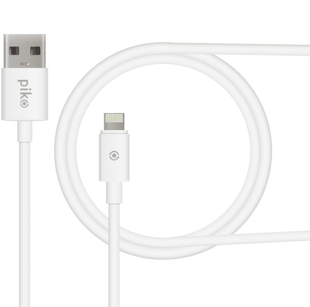 Кабель Piko USB 2.0 AM to Lightning 2.0m white (1283126493867) в интернет-магазине, главное фото
