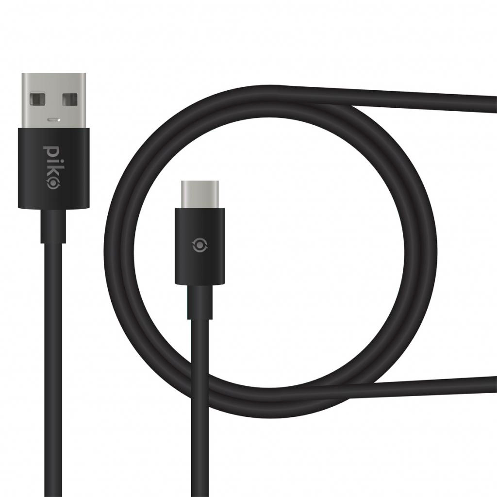 Кабель Piko USB 2.0 AM to Type-C 0.2m black (1283126493843) в інтернет-магазині, головне фото