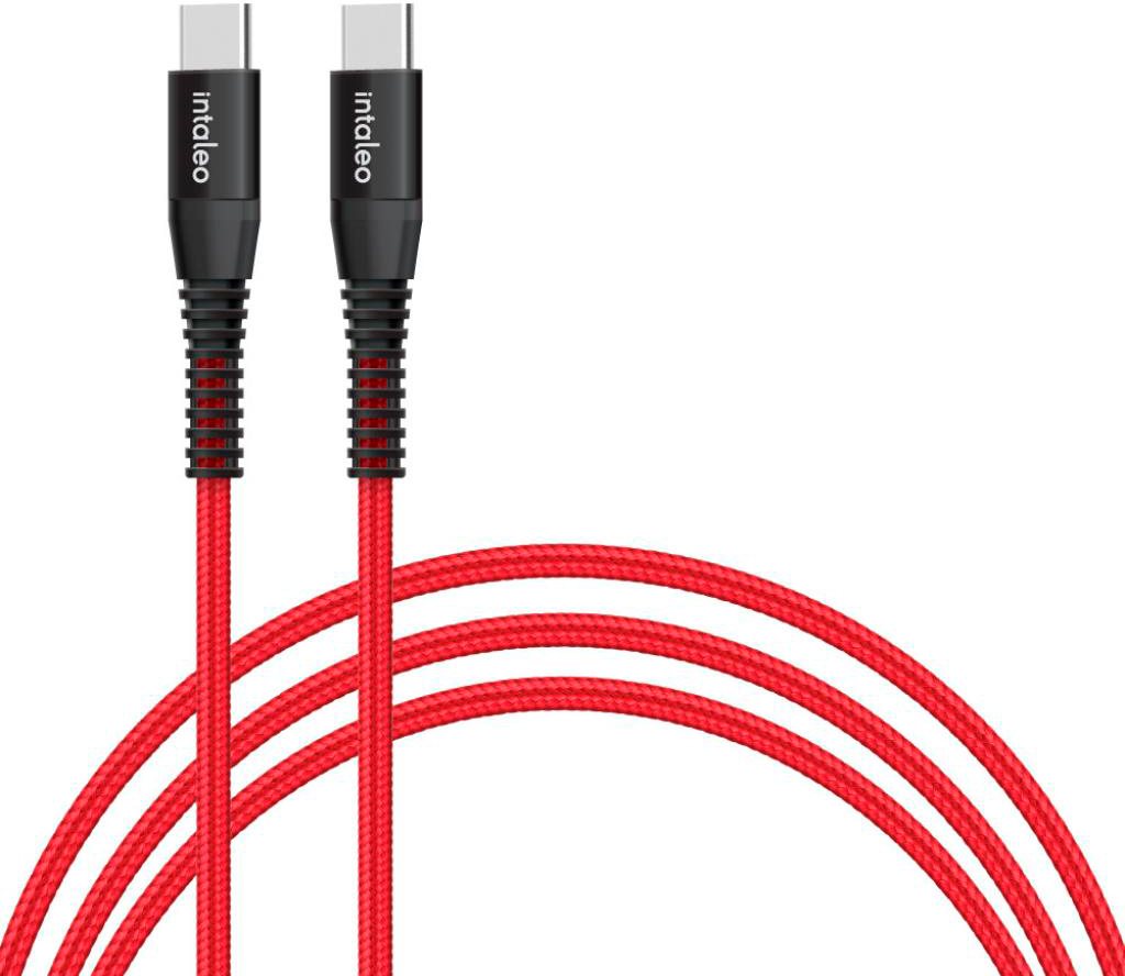Кабель Intaleo USB Type-C to Type-C 18W 1,2m CBRNYTT1 red (1283126504112) в інтернет-магазині, головне фото