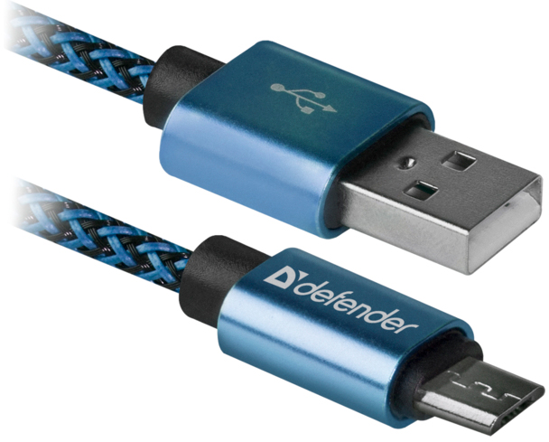 Цена кабель Defender USB 2.0 AM to Micro 5P 1.0m USB08-03T blue (87805) в Днепре