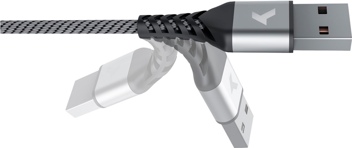 в продажу Кабель Pixus USB 2.0 AM to Type-C 1.0m Flex Gray (4897058531152) - фото 3