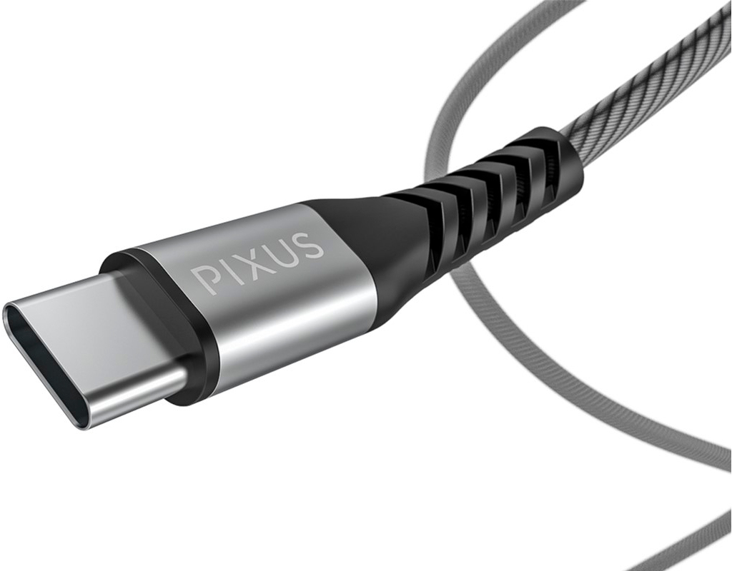 Кабель Pixus USB 2.0 AM to Type-C 1.0m Flex Gray (4897058531152) відгуки - зображення 5