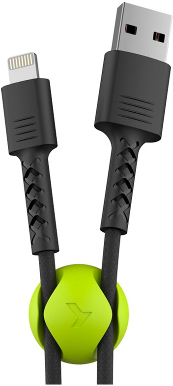 Pixus USB 2.0 AM to Lightning 1.0m Soft black (4897058530933)