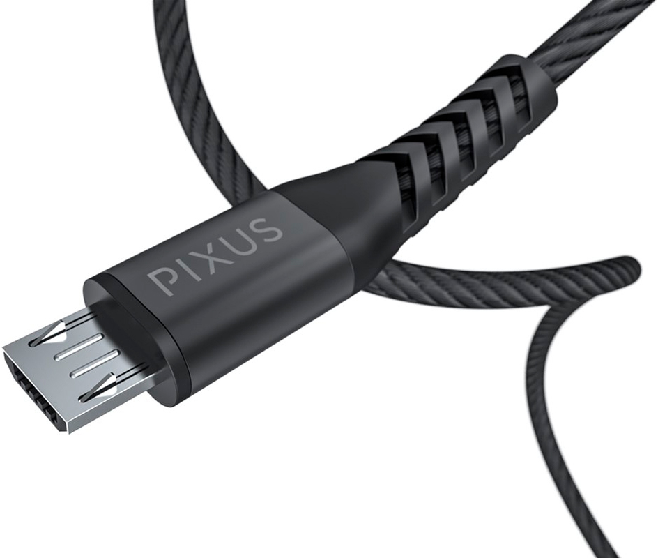 Кабель Pixus USB 2.0 AM to Micro 5P 1.0m Flex Black (4897058530896) відгуки - зображення 5