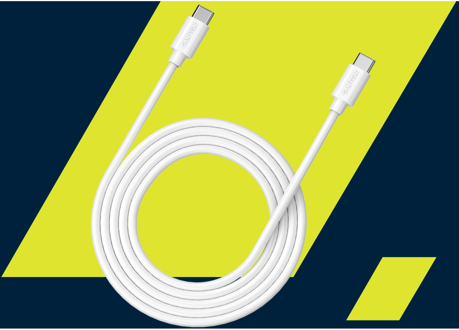 в продажу Кабель Canyon USB-C to USB-C 2.0m 100W 20V/ 5A white (CNS-USBC12W) - фото 3