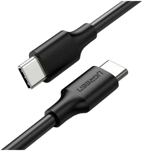 Кабель Ugreen USB Type-C to Type-C 1.5m 60W US161 3A Alum. (Gray) (50751)