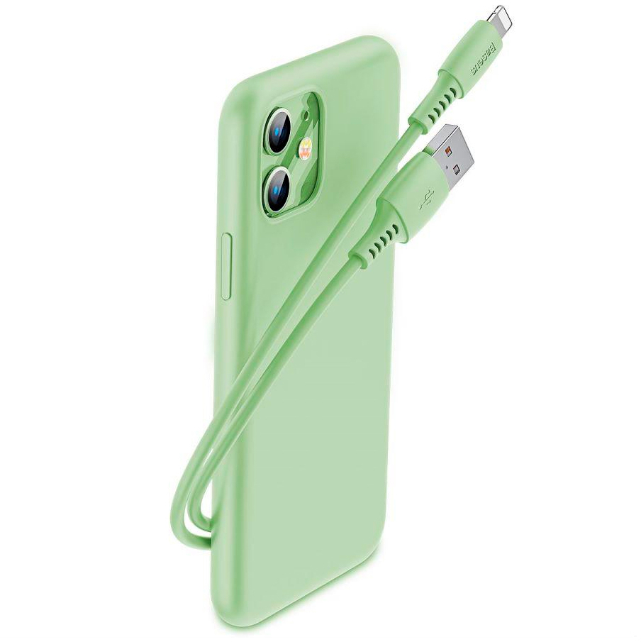в продаже Кабель Baseus USB 2.0 AM to Lightning 1.2m 2.4A green (CALDC-06) - фото 3