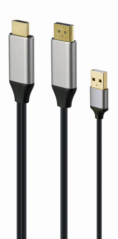 Адаптер-перехідник  Cablexpert HDMI - DisplayPort, 4K 60 Гц, 2м (A-HDMIM-DPM-01) в інтернет-магазині, головне фото