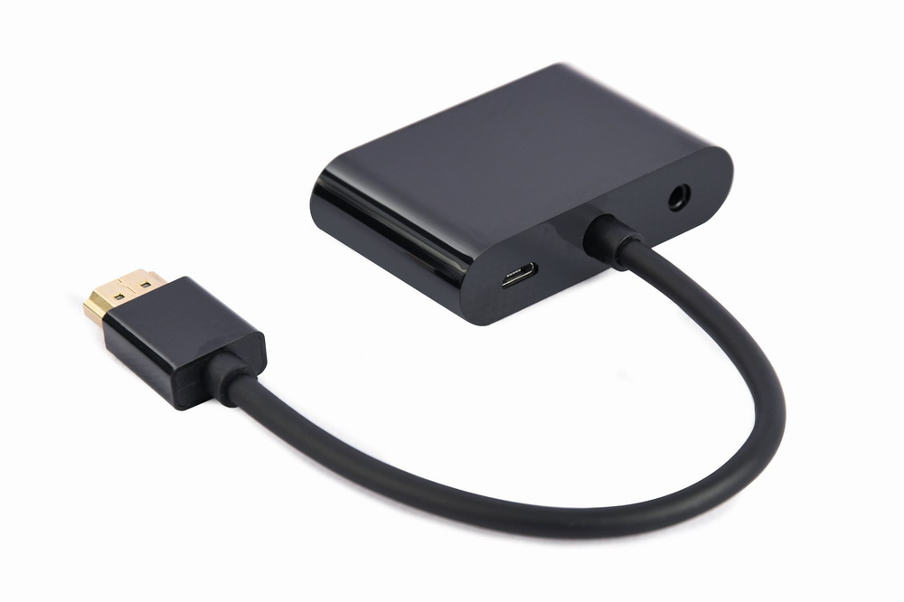 Адаптер-перехідник  Cablexpert HDMI - HDMI/VGA+Аудио 3,5 (A-HDMIM-HDMIFVGAF-01) ціна 749 грн - фотографія 2