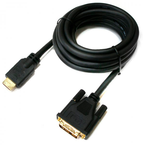 Кабель мультимедійний Viewcon HDMI-DVI (18+1) 2 м, M/M (VD066-2M) в інтернет-магазині, головне фото