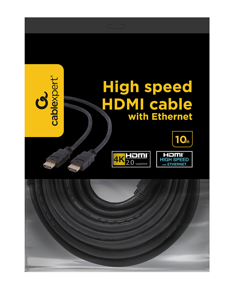 Кабель мультимедійний Cablexpert HDMI V.2.0, 4К 60 Гц, 10 м (CC-HDMI4-10M) відгуки - зображення 5