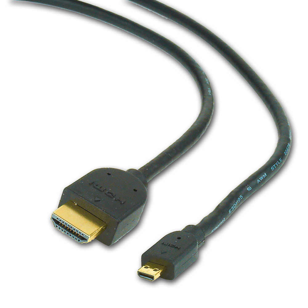 Кабель мультимедійний Cablexpert HDMI-D (micro) - HDMI V.2.0, 4К 60Гц, 3 м (CC-HDMID-10) ціна 229 грн - фотографія 2