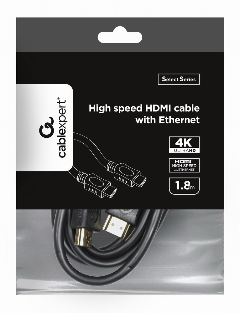 Кабель мультимедийный Cablexpert HDMI V.2.0, 4К 60 Гц, 1.8 м (CC-HDMI4L-6) цена 99 грн - фотография 2