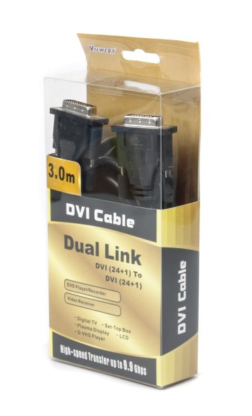 в продажу Кабель мультимедійний Viewcon DVI dual link 24+1, 3 м (VD106-3M) - фото 3