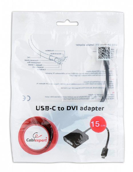 Адаптер-перехідник  Cablexpert USB-C - DVI (A-CM-DVIF-01) ціна 499 грн - фотографія 2