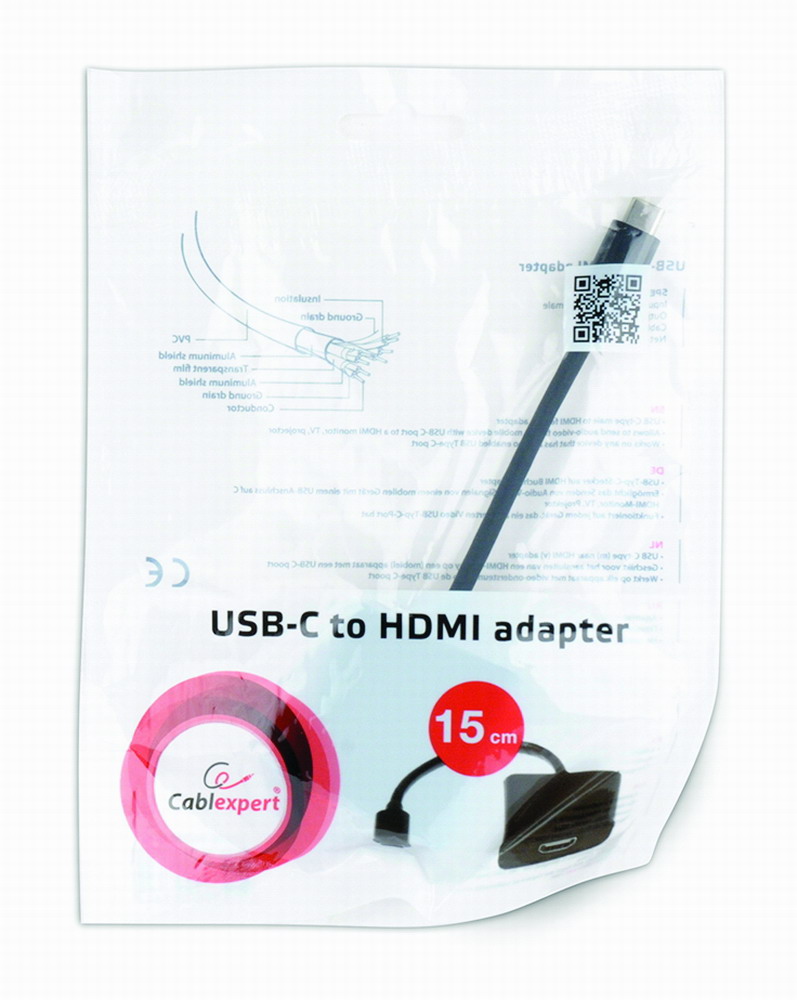 Адаптер-перехідник  Cablexpert USB-C - HDMI (A-CM-HDMIF-01) ціна 313 грн - фотографія 2