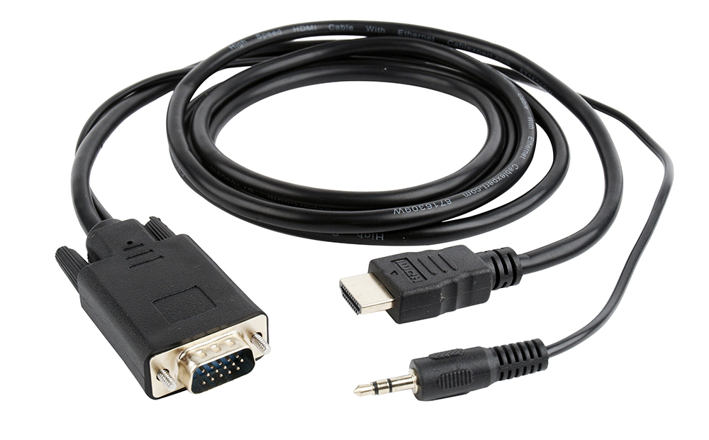 Кабель мультимедійний Cablexpert HDMI - VGA, 1.8 м (A-HDMI-VGA-03-6) ціна 499 грн - фотографія 2
