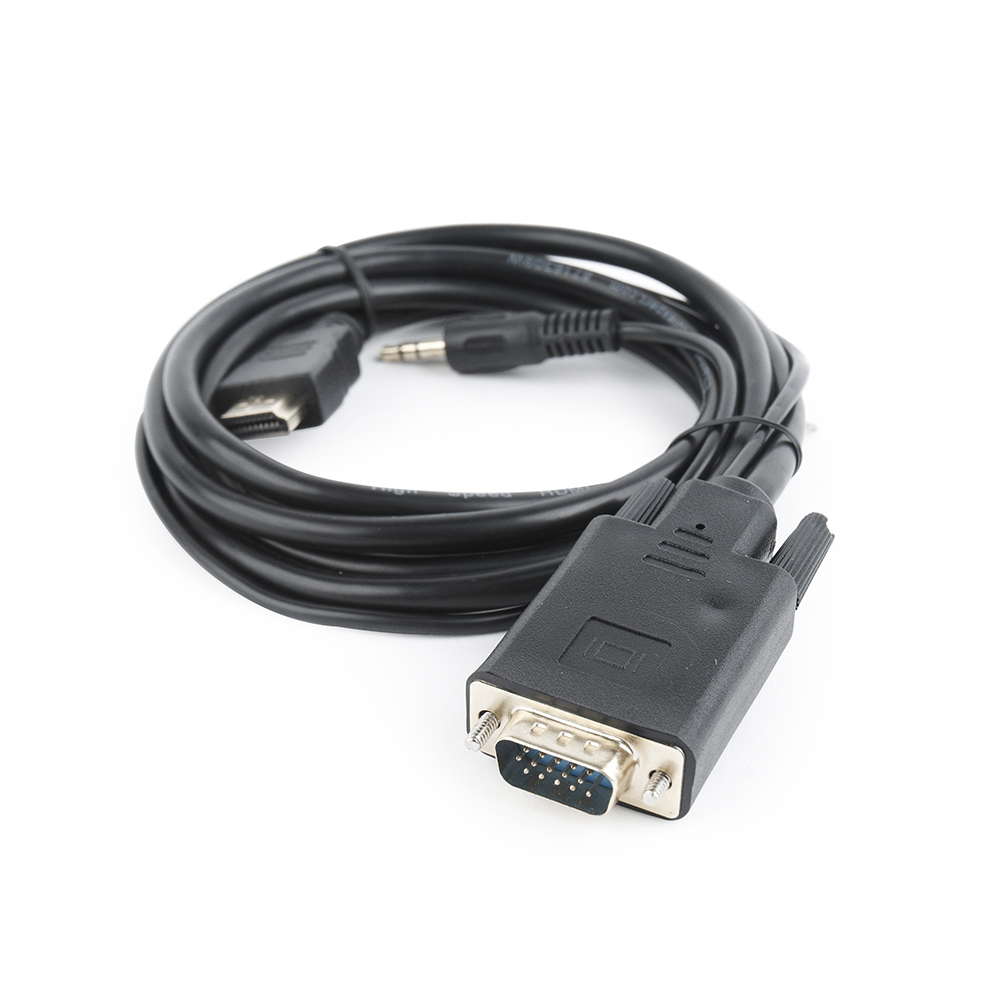 в продажу Кабель мультимедійний Cablexpert HDMI - VGA, 1.8 м (A-HDMI-VGA-03-6) - фото 3