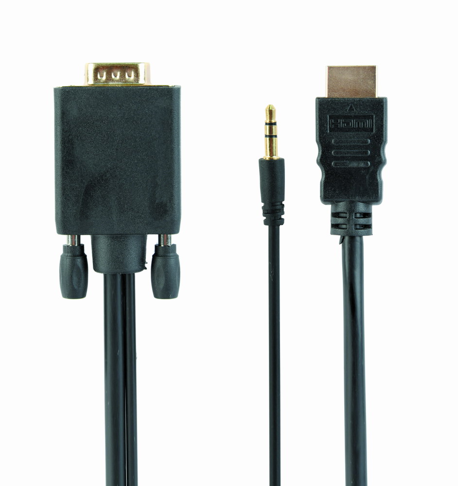 Кабель мультимедійний Cablexpert HDMI - VGA, 1.8 м (A-HDMI-VGA-03-6) в інтернет-магазині, головне фото