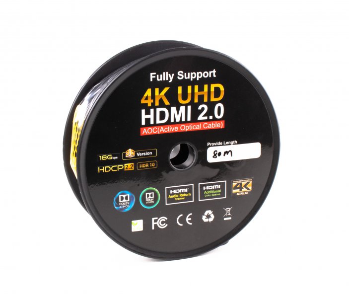 Кабель мультимедийный Cablexpert HDMI V.2.0, 4К 60Гц, 80 м (CCBP-HDMI-AOC-80M) цена 10804 грн - фотография 2