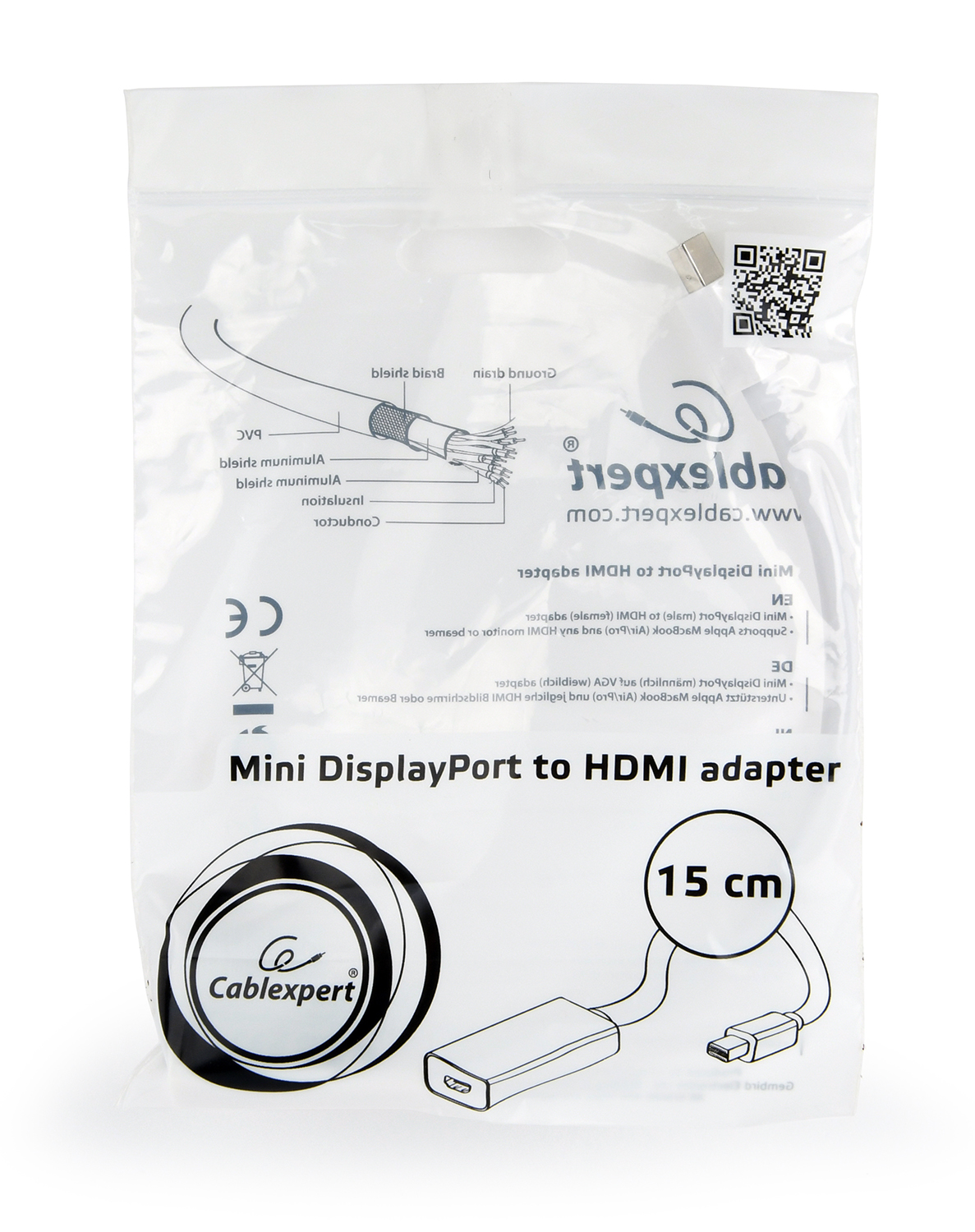 в продажу Адаптер-перехідник  Cablexpert Mini DisplayPort - HDMI (A-mDPM-HDMIF-02-W) - фото 3