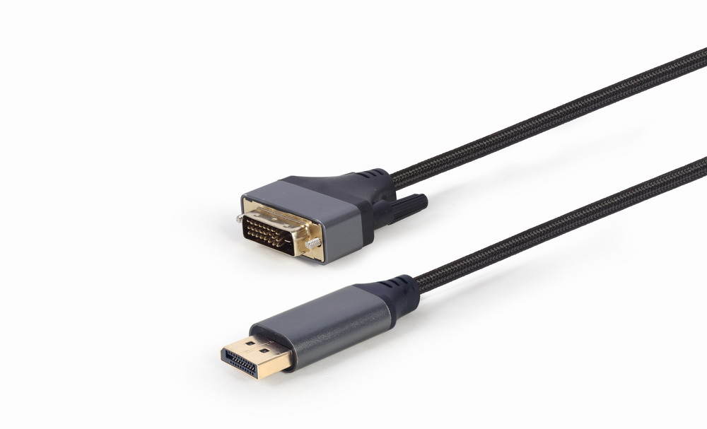 Кабель мультимедийный Cablexpert DisplayPort - DVI 24 +1, 4K 30Hz, 1.8 м (CC-DPM-DVIM-4K-6) цена 594 грн - фотография 2