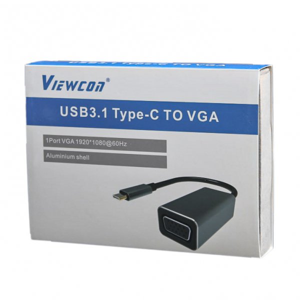 в продаже Адаптер-переходник Viewcon USB-C - VGA (TE388) - фото 3